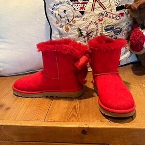 Red UGG Boots with Bow